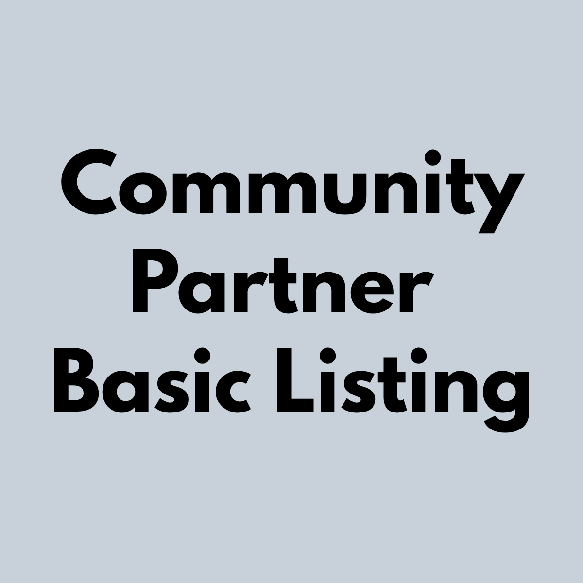 Community Partner Basic Listing